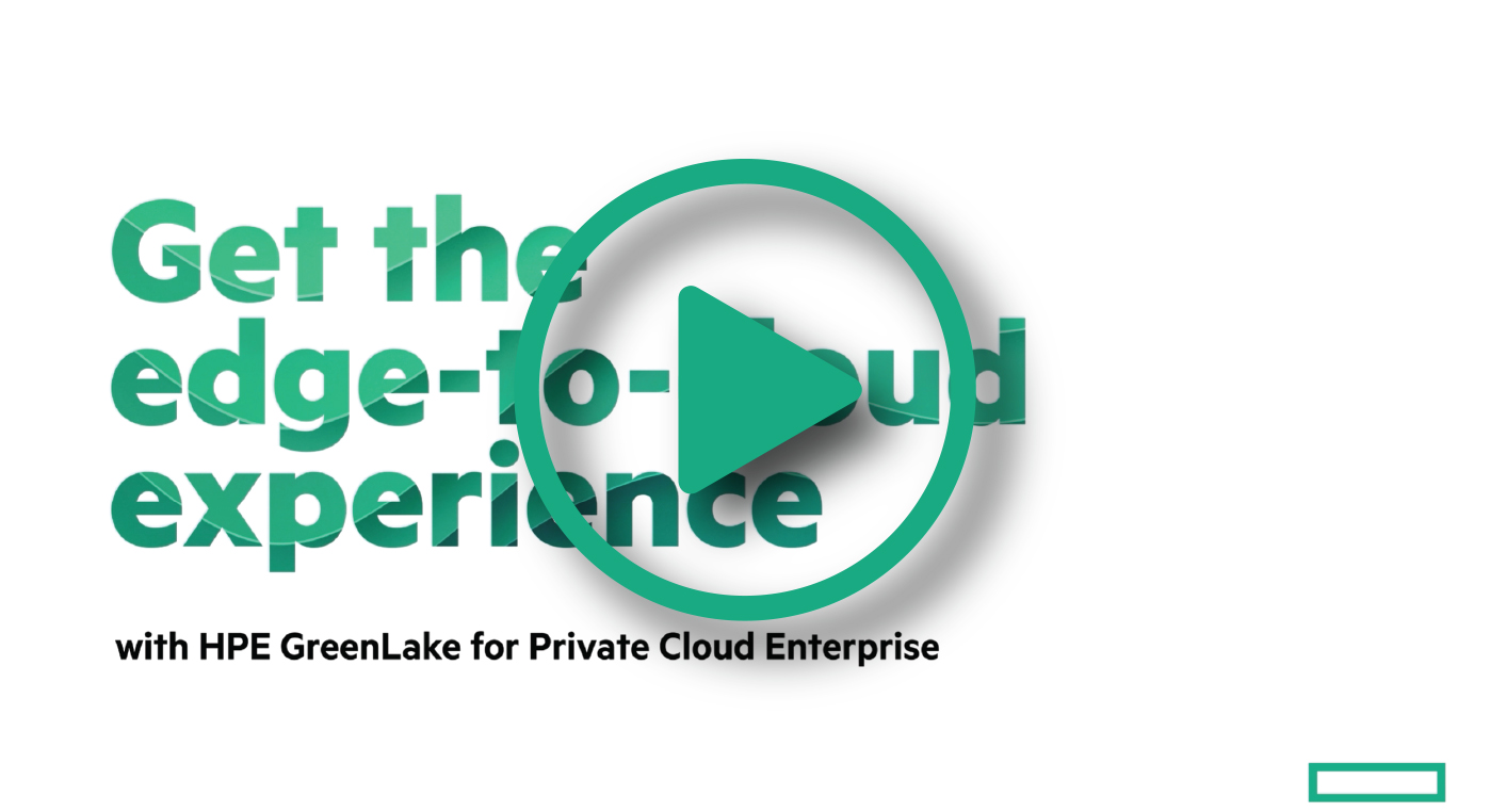 HPE GreenLake for Private Cloud Enterprise